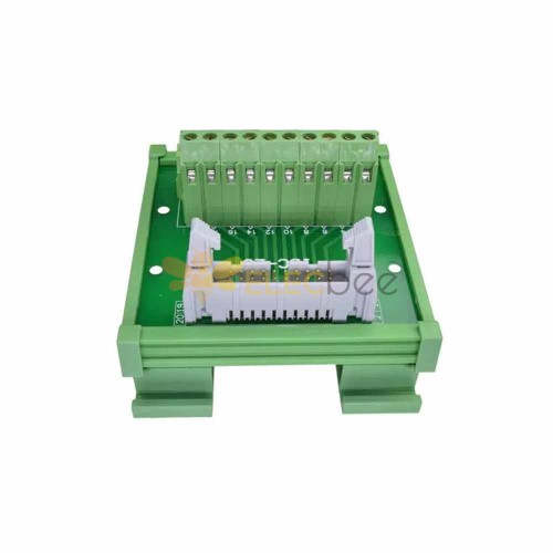 DC2 20P Latched Header Connector Extension Line PLC Automation Relay Board with Solderless Terminal Block 20 Pin Single Latched Header Connector