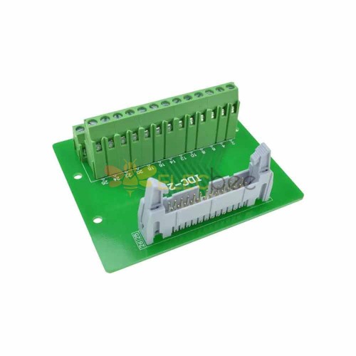 DC2 26P Latched Header Connector Extension Line Terminal Terminal Block 26 Pin Bullhorn Connector with Bracket Relay Extension Board Single Solderless Terminal Block
