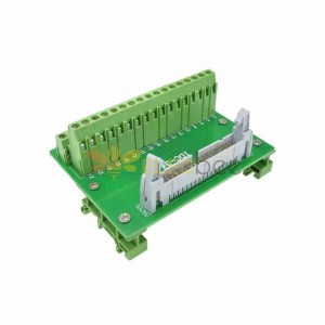 DC2 34P Latched Header Connector Extension Line Terminal PLC Relay Extension Board 34 Pin Connector Bullhorn Terminal Block 34 Pin Latched Header Connector with Simple Bracket