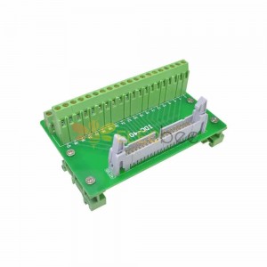 DC2 40P Latched Header Connector Extension Line Terminal 40 Pin PLC Terminal Relay Extension Board Wiring Board with Bracket Latched Header Connector with PCB Bracket
