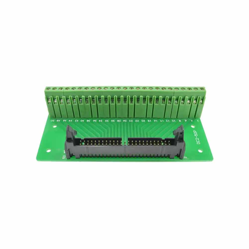DC2 50P Latched Header Connector Extension Line Terminal PLC Relay Extension Board Solderless 50 Pin Bullhorn Connector Plug Single 50 Pin Bullhorn Terminal Block