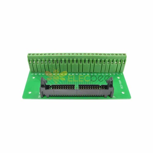 DC2 50P Latched Header Connector Extension Line Terminal PLC Relay Extension Board Solderless 50 Pin Bullhorn Connector Plug Single 50 Pin Bullhorn Terminal Block