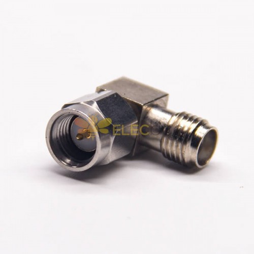 Right Angle SMA Male to Female Microwave Adapter