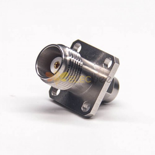 SMA Male to TNC Female Flange with 4 Holes Adapter