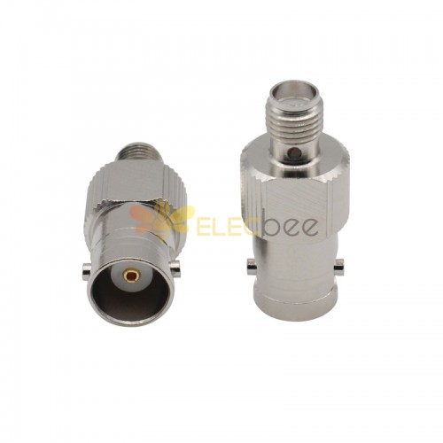 Adapter BNC Female Jack to SMA Female Jack RF Coaxial Straight Connector Adapter DC-6GHz