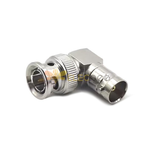 BNC Male to Female Adapter 90 Degree Nickel Plating