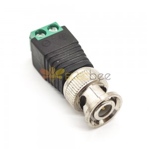 20pcs CCTV BNC Connector Straight Male Balun Connector Adapter for Coax CAT5 to CCTV Surveillance Video Camera