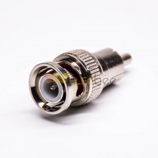 BNC to RCA Adapter Male to Male Straight Twist on Coaxial Connector nickel plating