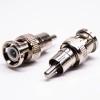 BNC to RCA Adapter Male to Male Straight Twist on Coaxial Connector nickel plating