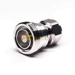 7/16 Female to 4.3/10 Adapter 180 Degree 50OHM Nickel Plated 4.3/10 Male Adapter