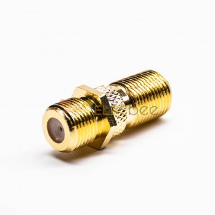 F Adapters Female to Female Straight Solder Type gold plating