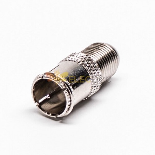 F Connector Male to Female Adapter Coaxial Connector Nickel Plated