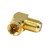 20pcs F Connector Male to Female Angled Adapter