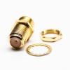 F to F Adapter Female to Female Straight Bulkhead Panel Mount gold plating