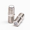 F Type Adapter Female to Female Coaxial Connector Nickel Plated