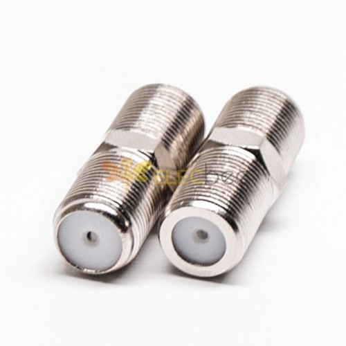 20pcs F Type Adapter Female to Female Coaxial Connector Nickel Plated