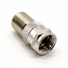 F Type Adapter Male To Female Coaxial Connector Straight Nickel Plated