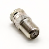 F Type Adapter Male To Female Coaxial Connector Straight Nickel Plated