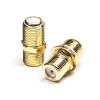 F Type Female to Female Adapter 180 Degree Gold Plating