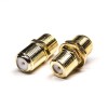 F Type Female to Female Adapter 180 Degree Gold Plating