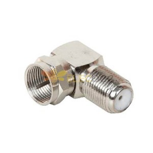 F Type Male Coaxial Connector to Female Angled Adapter