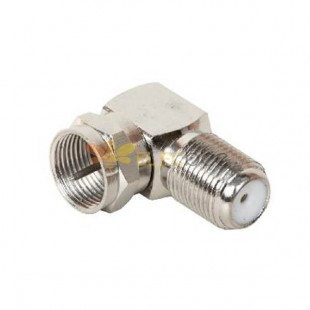 F Type Male Coaxial Connector to Female Angled Adapter
