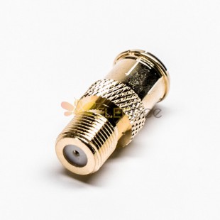 F Type Mâle à Femelle Adaptateur Coaxial Connector Gold Plaqué