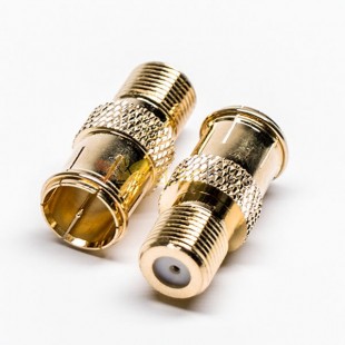 20 piezas tipo F macho a hembra adaptador conector coaxial chapado en oro