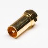 F Type Male to Male Connector Straight Adapter Gold Plated