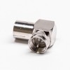 F Type Male to PAL Female Angled Adapter Nickel Plated