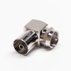 20pcs F Type Male to PAL Female Angled Adapter Nickel Plated