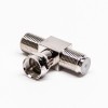 Type F Connector T type Adapter Male-Female-Female