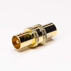 Koaxial zu PAL Adapter Stecker zu Männlich Gold Plating 180 Grad