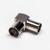 PAL Male to Female Adaptateur RF Connector Angled Nickel Plating
