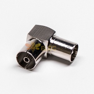 PAL Male to Female Adapter RF Connector Angled Nickel Plating