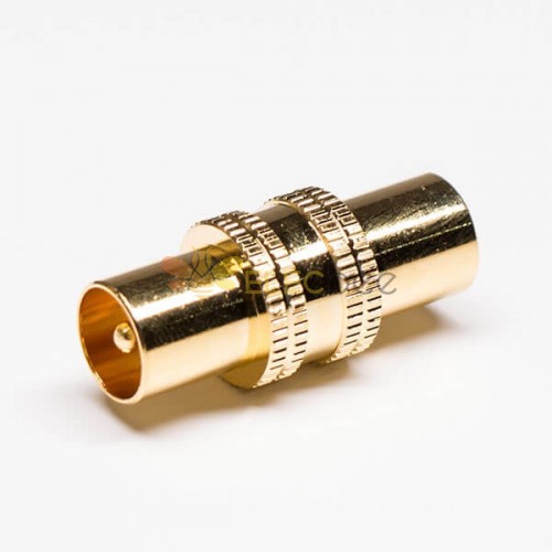 PAL Stecker auf Stecker Adapter Koaxial-Steckverbinder vergoldet