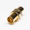 PAL Male to Male Adapter Coaxial Connector Gold Plated