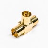 PAL Tee Adapter T Type Connector Gold Plated Female to Female
