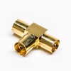 20pcs PAL Tee Adapter T Type Connector Gold Plated Female to Female