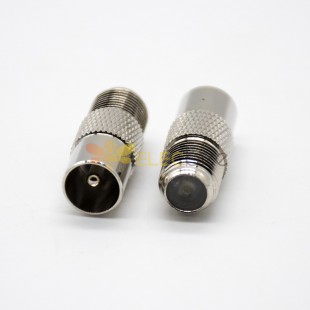 F to PAL Adapter F Female Threaded to PAL Male Straight Connector
