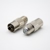 F Type Female to PAL Female Adapter Straight Coaxial Connector