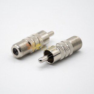 F Type Female to RCA Male Adapter Straight F to RCA Male Connector