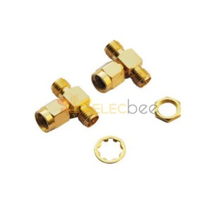 SMA Connector Adapters T Type Male-RP Jack-RP Jack