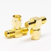 SMA to SMA Adapter Right Angled Male to RP Female Gold Plating