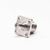 TNC to SMA Connector Female to Female 180 Degree 4 Hole Flange Stainless Steel