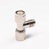 TNC Right Angle Adapter Female to Two Male