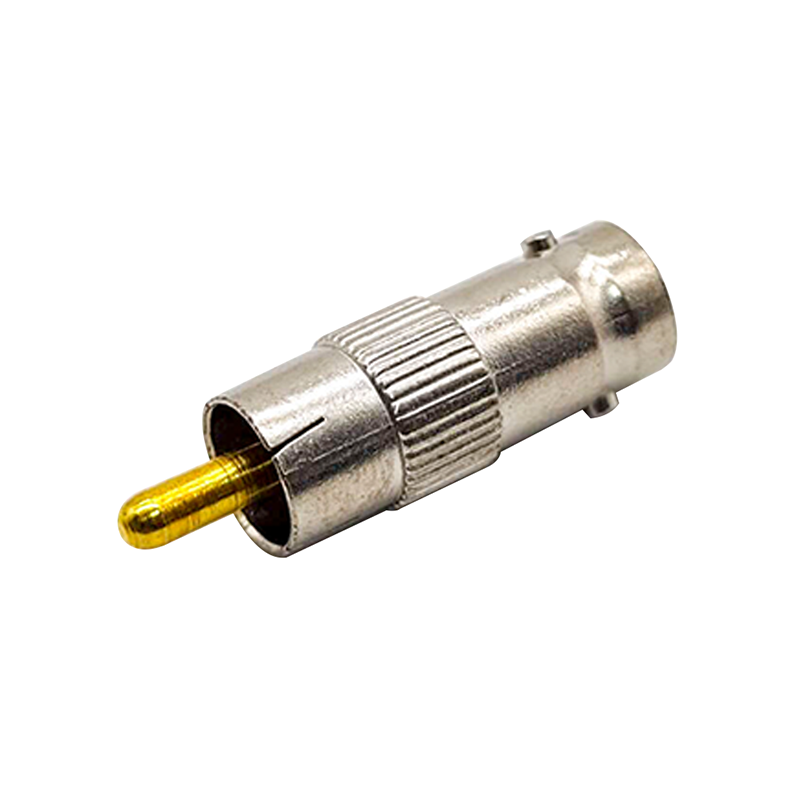 BNC To RCA Adapter Female To Male Coaxial Connector Straight Nickel Plated