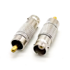BNC To RCA Adapter Female To Male Coaxial Connector Straight Nickel Plated