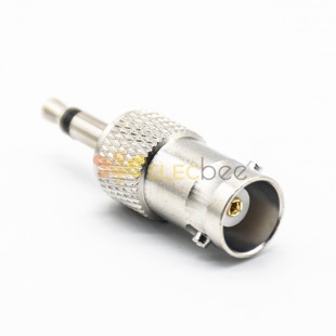 Coaxial BNC Adapter To 3.5mm Female To Male 180°Nickel Plated Connector