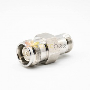 N Female Adapter Straight N Type To 4.3/10 Female To Female Coaxial Connector Nickel Plating